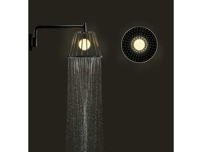 Купить Верхний душ Axor LampShower/Nendo 26031000, 27,5x27,5 см, 1 режим струи, с держателем