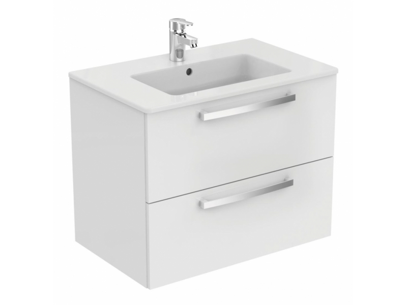 Купить Тумба под раковину Ideal Standard Tempo 70 см, подвесная, белый лак глянцевый, E0537WG