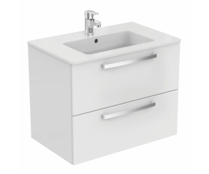 Тумба под раковину Ideal Standard Tempo 70 см, подвесная, белый лак глянцевый, E0537WG