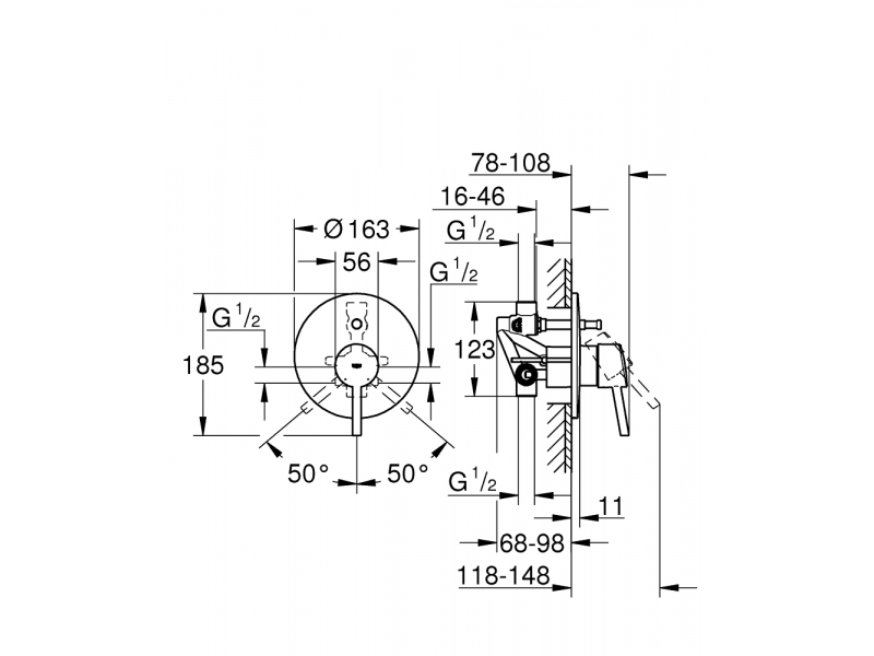 Купить Смеситель для ванны/душа Grohe Concetto New 32214001 в сборе