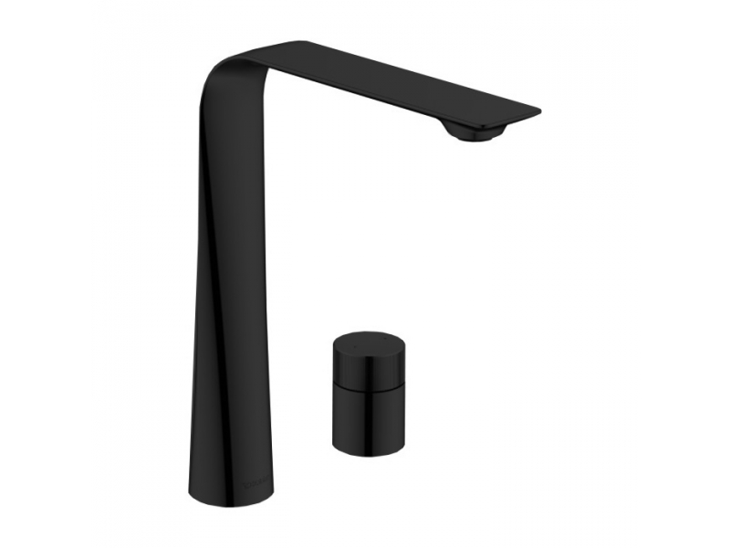 Купить Смеситель Duravit D.1 D11130009046 для раковины высокий, ручка цилиндр, черный матовый