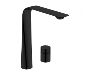 Смеситель Duravit D.1 D11130009046 для раковины высокий, ручка цилиндр, черный матовый