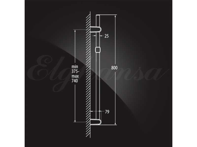 Купить Душевой гарнитур и верхний душ Elghansa SHOWER RAIL SB-84S 800 мм, хром