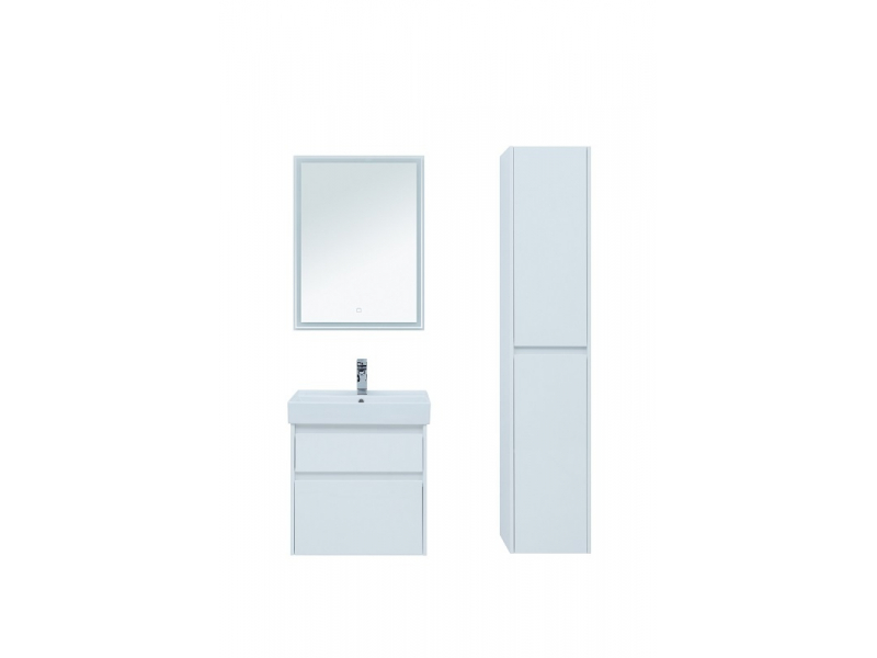 Купить Тумба под раковину Aquanet Nova Lite 60, 2 ящика, белый глянец (242575)