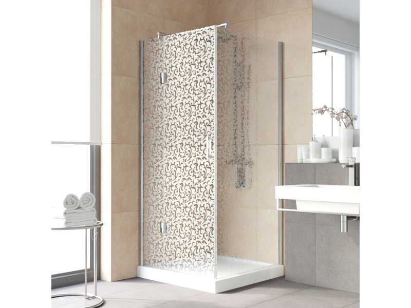 Купить Душевой уголок Vegas Glass AFP-Fis Lux, 110 x 90 x 199.5 см, профиль глянцевый хром, стекло фея