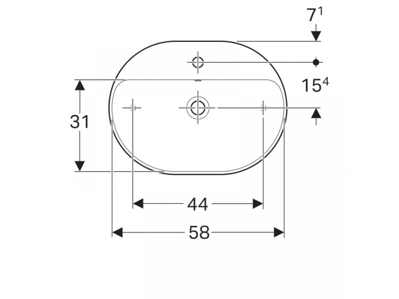 Купить Раковина Geberit Variform 500.777.01.2, 60 x 45 см, белая