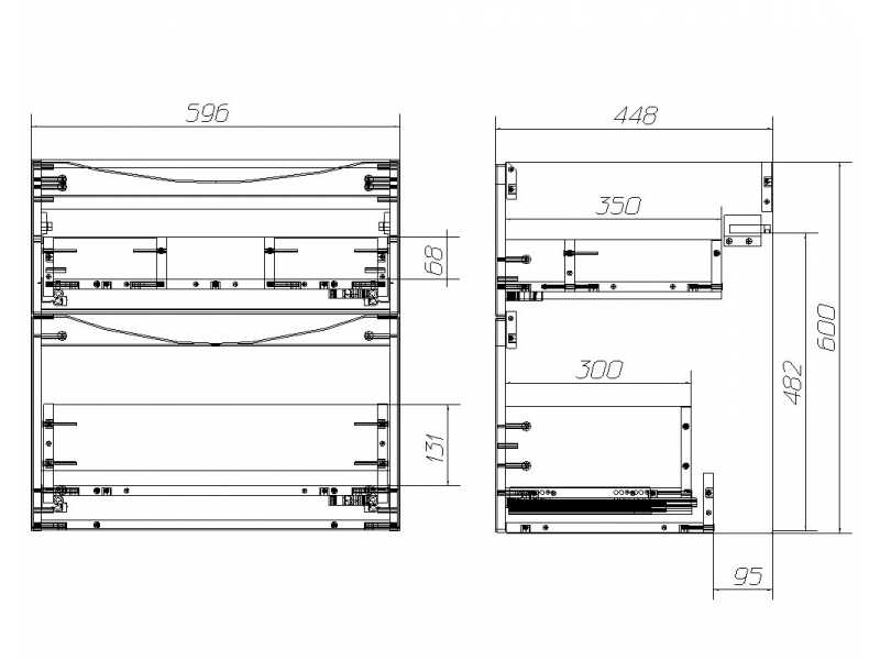 Купить Тумба под раковину BelBagno Marino 60 см, Rovere Moro - коричневый дуб, MARINO-H60-600-2C-SO-RW-P