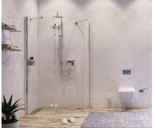 Душевой уголок WasserKRAFT Aller White, 90 см, стекло прозрачное