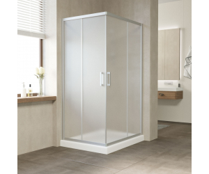 Душевой уголок Vegas Glass Za-F 90 x 80 x 190 см, профиль матовый хром, стекло сатин