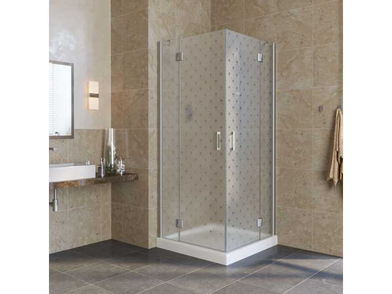 Купить Душевой уголок Vegas Glass AFA Lux, 100 x 100 x 199.5 см, профиль матовый хром, стекло флёр-де-лис