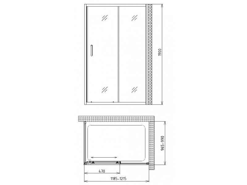 Купить Душевой уголок Gemy Victoria S30131A-A100 (S30191A + A100), 120 х 100 х 190 см, стекло прозрачное