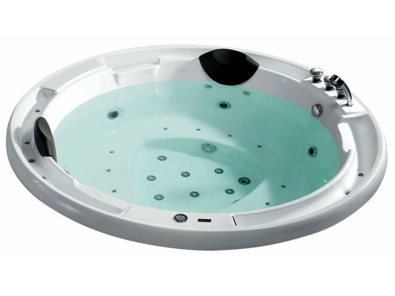 Купить Ванна гидромассажная акриловая Gemy G9263 K 206 х 206 x 85 см, круглая, встраиваемая, белая