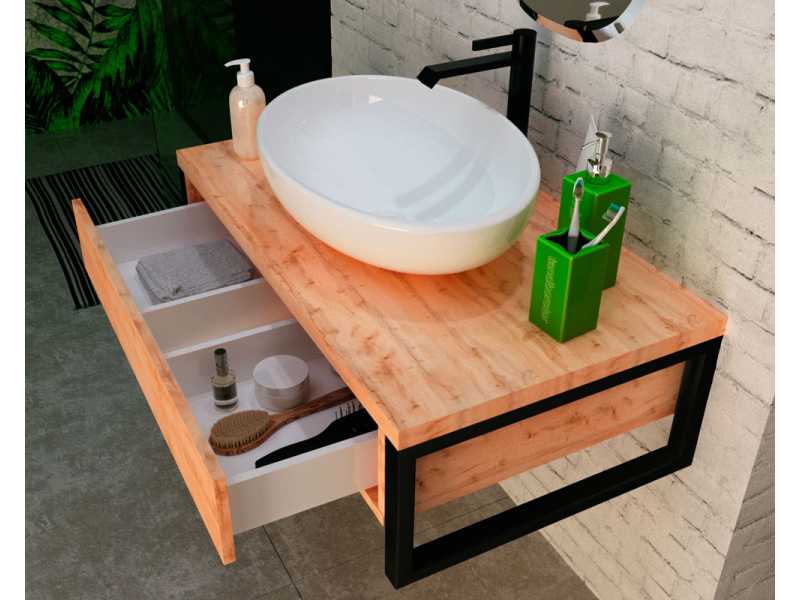 Купить Тумба 1Marka Grunge Loft 80П, дуб вотан, У85842