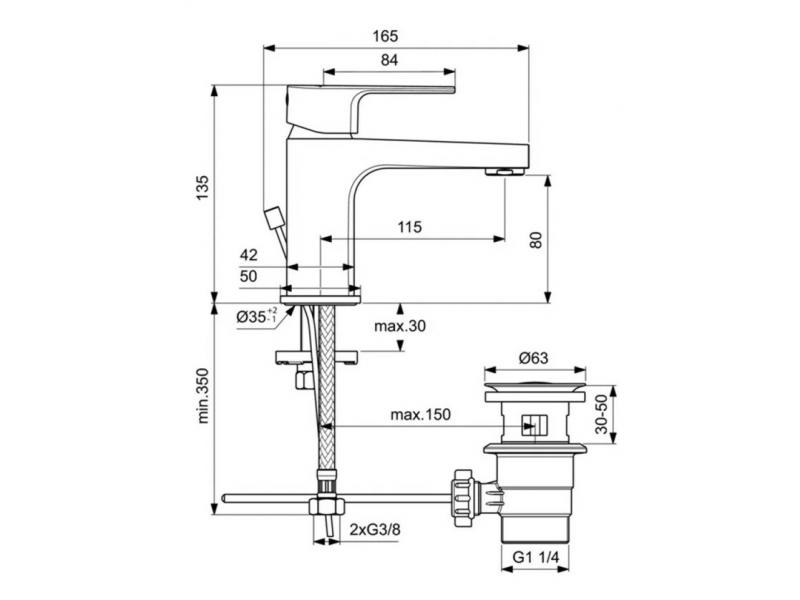 Купить Смеситель Ideal Standard Cerafine D для раковины, хром, BC684AA