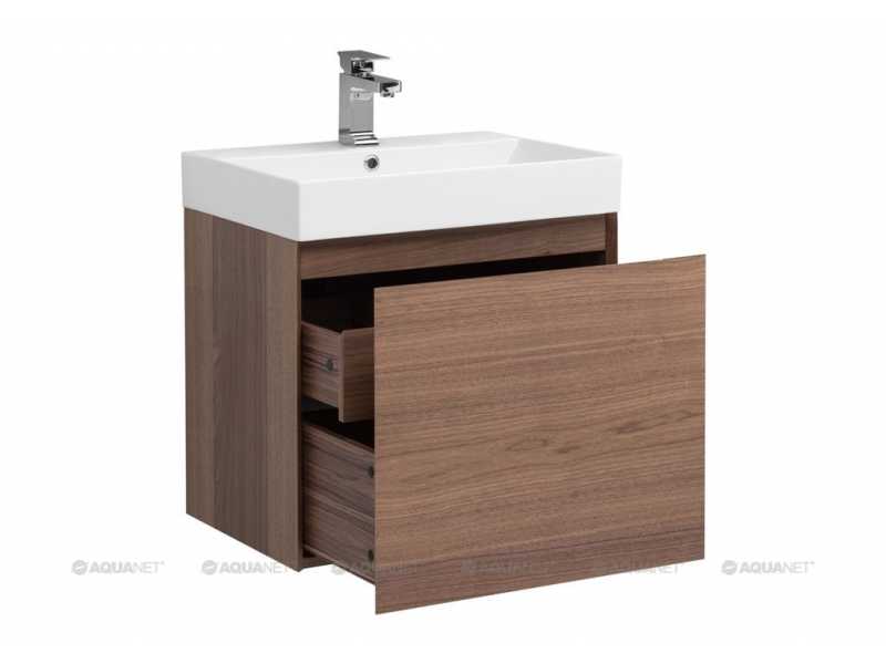 Купить Тумба под раковину Aquanet Нью-Йорк 60 00203945, цвет орех