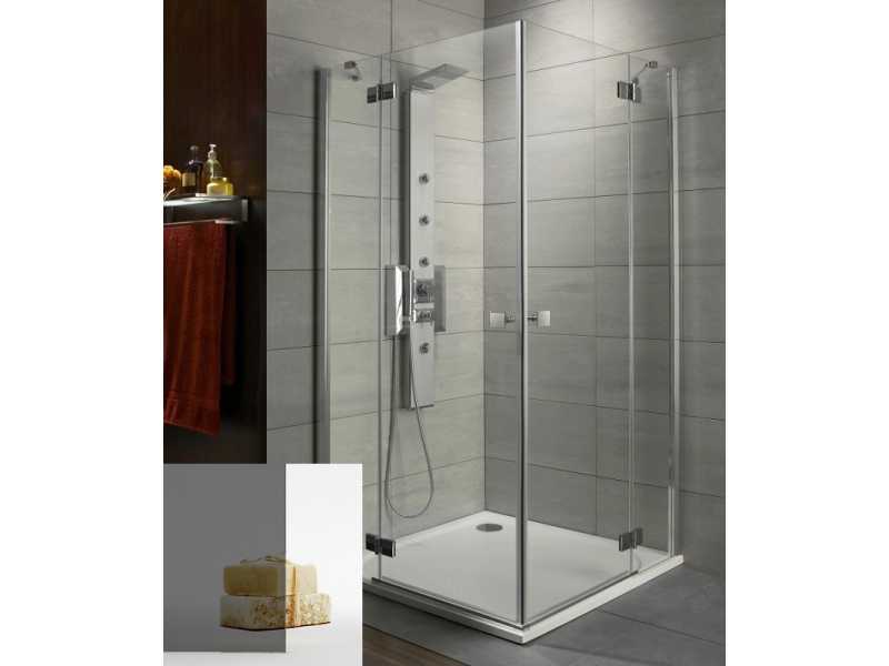 Купить Душевой уголок Radaway Almatea KDD 90L*90R, 90 х 90 х 195 см, стекло графит, профиль хром, 32152-01-05N