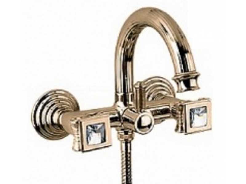 Купить Смеситель Cezares Olimp VD-02-Sw цвет бронза, ручки квадратные Swarovski
