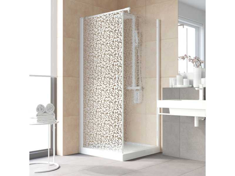 Купить Душевой уголок Vegas Glass EP-Fis Lux, 90 x 90 x 199.5 см, профиль белый, стекло фея