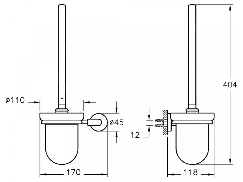 Купить Ёршик для унитаза Vitra Minimax S хром, A44790