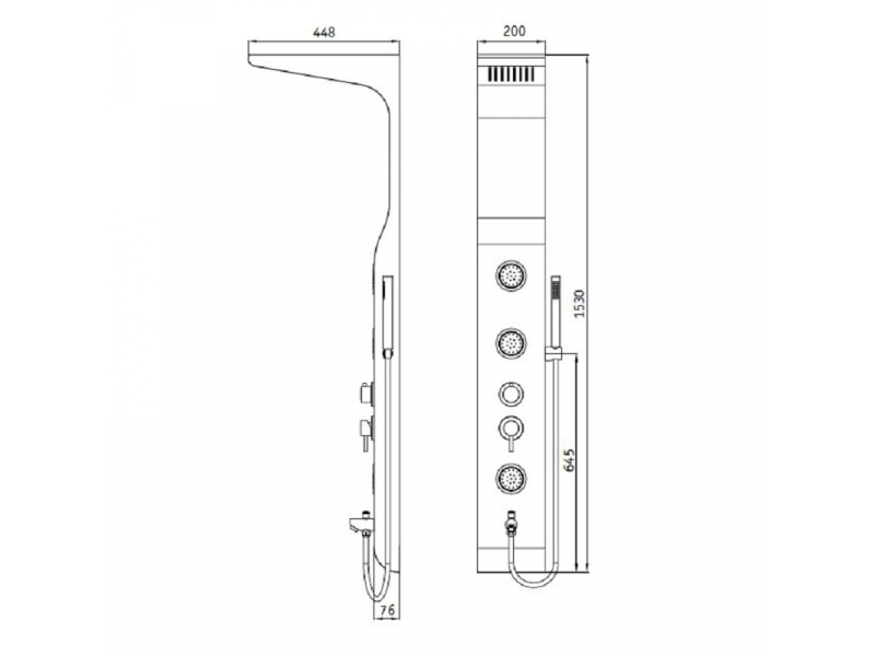 Купить Гидромассажная душевая панель RGW Shower Panels SP-01, 21140101-03, цвет белый