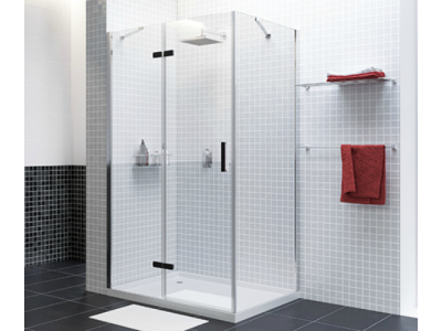 Душевой уголок WasserKRAFT Aller Black 10H06B, 80 см, стекло прозрачное