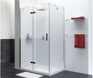 Душевой уголок WasserKRAFT Aller Black 10H06B, 80 см, стекло прозрачное