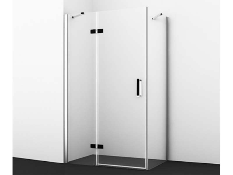 Купить Душевой уголок WasserKRAFT Aller Black 10H06B, 80 см, стекло прозрачное
