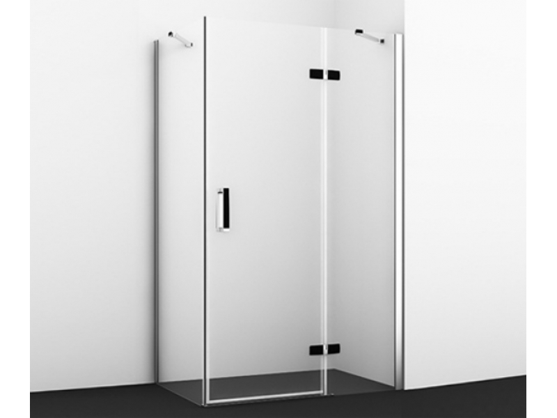 Купить Душевой уголок WasserKRAFT Aller Black 10H06B, 80 см, стекло прозрачное