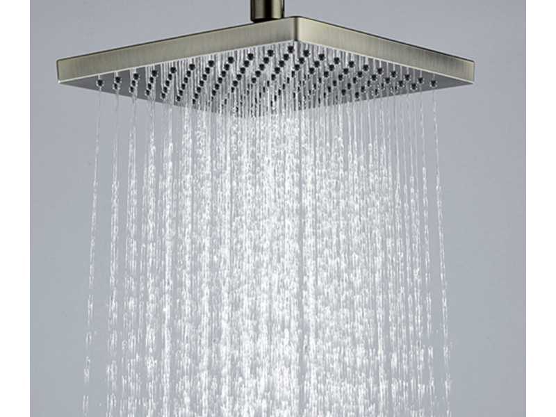 Купить Верхний душ WasserKRAFT A140, 200 х 200 мм, 1 режим струи, без держателя, светлая бронза