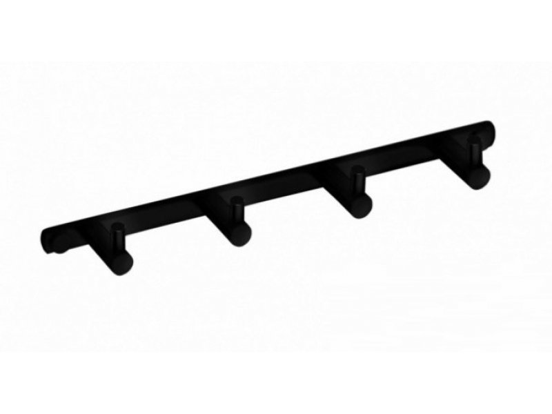 Купить Планка с 4 крючками Bemeta Dark 104606100 27 см, черный