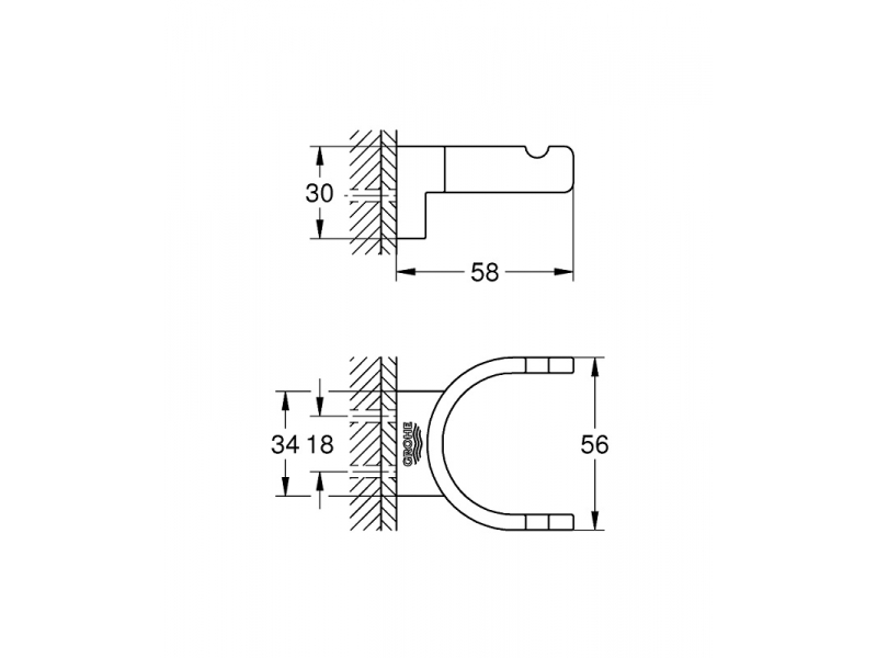 Купить Крючок двойной Grohe Selection 41049000, хром
