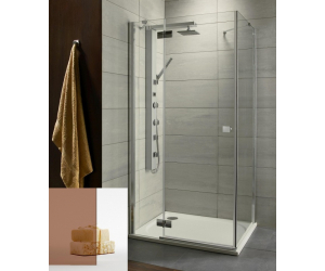 Душевой уголок Radaway Almatea KDJ 100 х 100 х 195 см, стекло коричневое, профиль хром, L/R