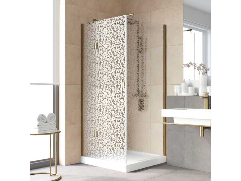 Купить Душевой уголок Vegas Glass AFP-Fis Lux, 110 x 100 x 199.5 см, профиль бронза, стекло фея, AFP-Fis Lux 110*100 05 R03