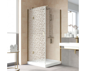 Душевой уголок Vegas Glass AFP-Fis Lux, 110 x 100 x 199.5 см, профиль бронза, стекло фея, AFP-Fis Lux 110*100 05 R03
