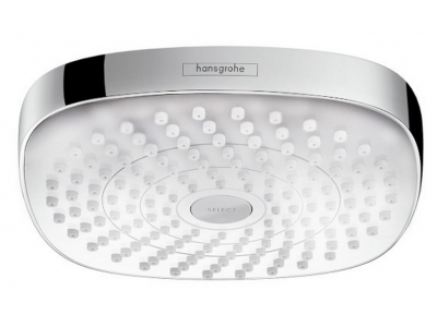 Верхний душ Hansgrohe Croma Select E 180 26524400, 18х18 см, 2 типа струи, без держателя, цвет белый/хром