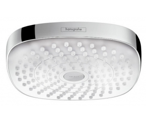 Верхний душ Hansgrohe Croma Select E 180 26524400, 18х18 см, 2 типа струи, без держателя, цвет белый/хром