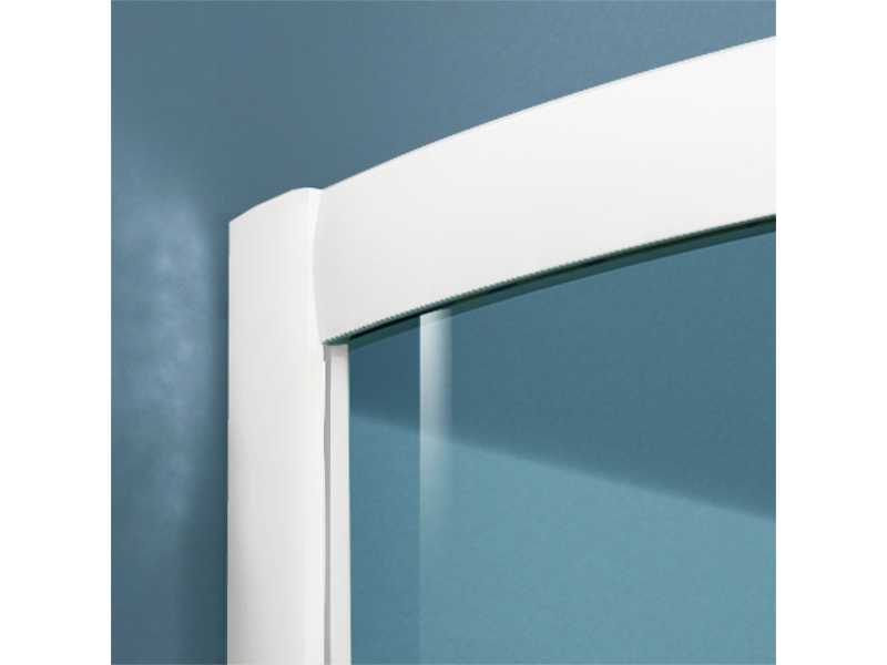 Купить Душевой уголок Radaway Classic A, 90 х 90 х 185 см, стекло графит, профиль белый, 30000-04-05