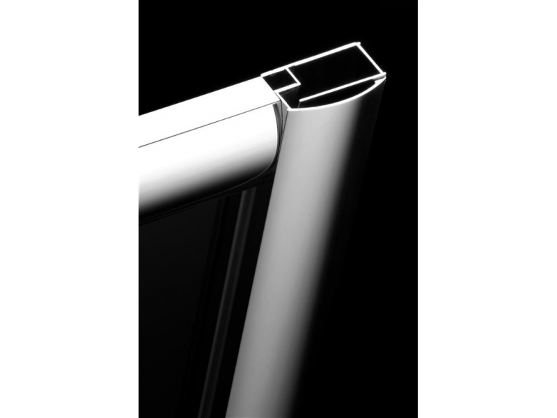 Купить Душевой уголок Radaway Classic A, 90 х 90 х 185 см, стекло графит, профиль белый, 30000-04-05