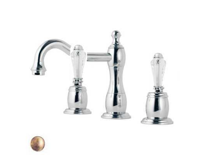 Купить Смеситель Bandini Antica 540820YY06 для раковины на 3 отверстия, ручки Swarowski Antica, бронза