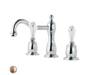 Смеситель Bandini Antica 540820YY06 для раковины на 3 отверстия, ручки Swarowski Antica, бронза