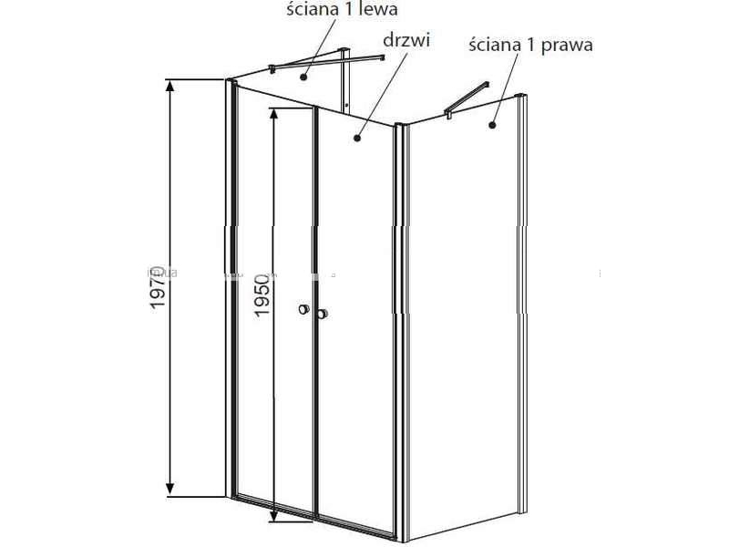Купить Душевая дверь в нишу Radaway EOS II DWD 90 3799491-01