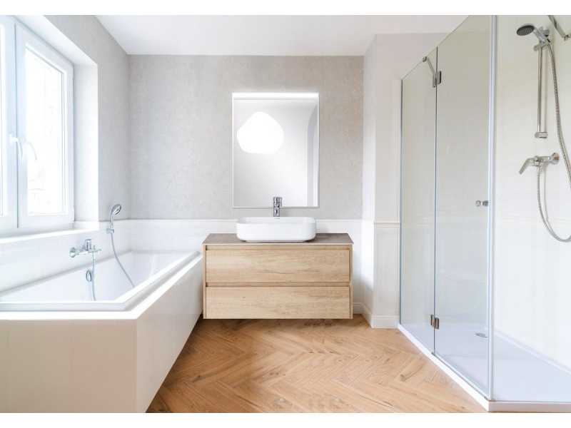 Купить Зеркало BelBagno SPC-UNO 50 см, с подсветкой, белый, SPC-UNO-500-800-TCH