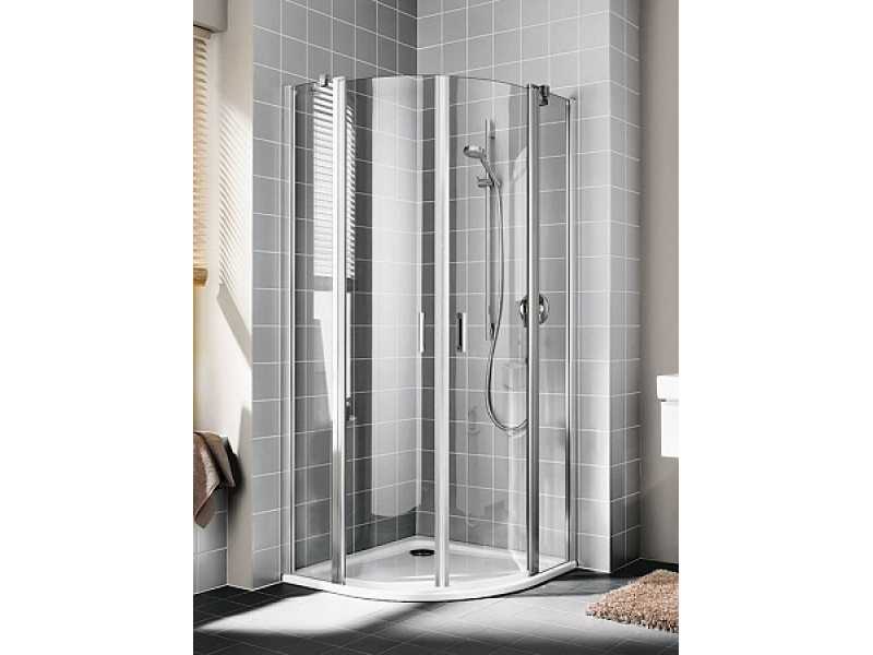 Купить Душевой уголок Kermi Cada Xs CKP5010020VPK 100 х 100 см четверть круга, стекло прозрачное, хром