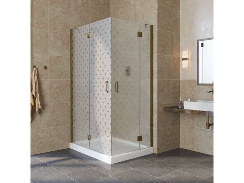 Купить Душевой уголок Vegas Glass AFA-F Lux, 120 x 100 x 199.5 см, профиль бронза, стекло флёр-де-лис