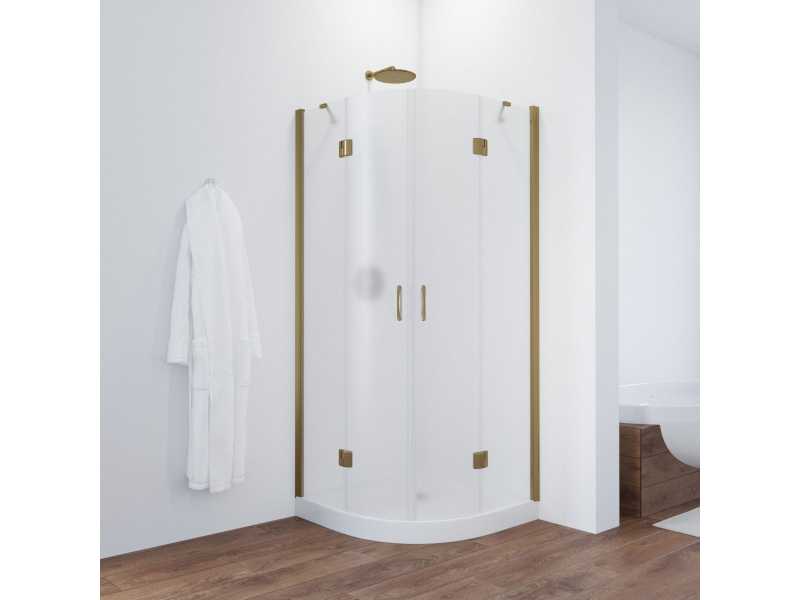 Купить Душевой Уголок Vegas Glass AFS, 100 x 100 x 190 см, профиль бронза, стекло сатин