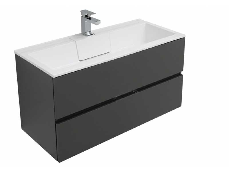 Купить Тумба под раковину Aquanet Алвита 100 240112, цвет серый антрацит