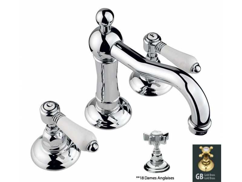 Купить Смеситель Nicolazzi Dames Anglaises 1409GB18 для раковины, гальваническое золото, ручки Dames Anglaises