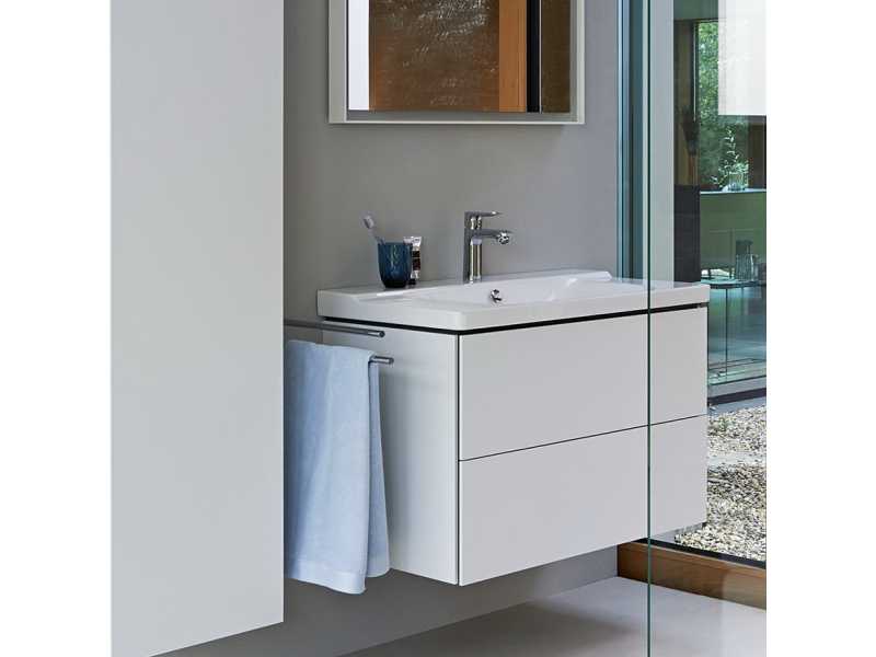Купить Тумба с раковиной Duravit L-Cube LC 6242 2222, подвесная 102 х 48,1 см, белый глянцевый