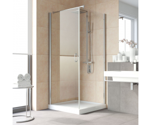 Душевой уголок Vegas Glass EP-Fis Lux, 90 x 80 x 199.5 см, профиль глянцевый хром, стекло прозрачное
