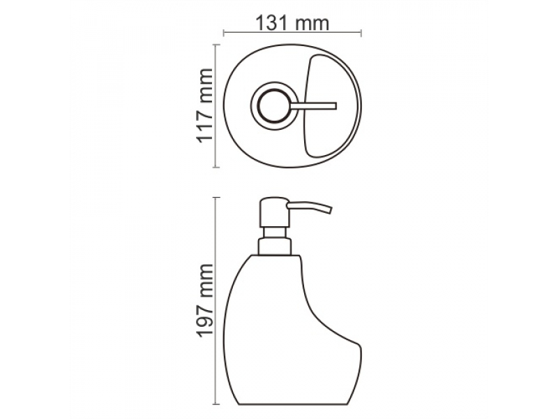 Купить Дозатор WasserKraft 8099 с емкостью для губки, 480 ml